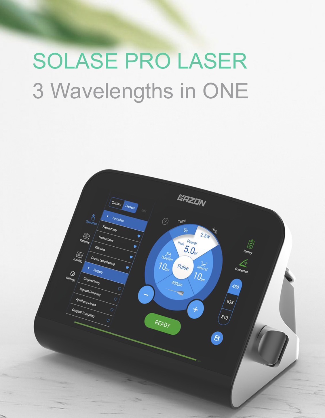 当院で使用するSOLASE PRO半導体レーザー