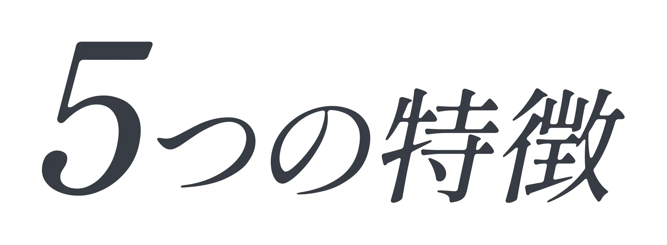 5つの特徴